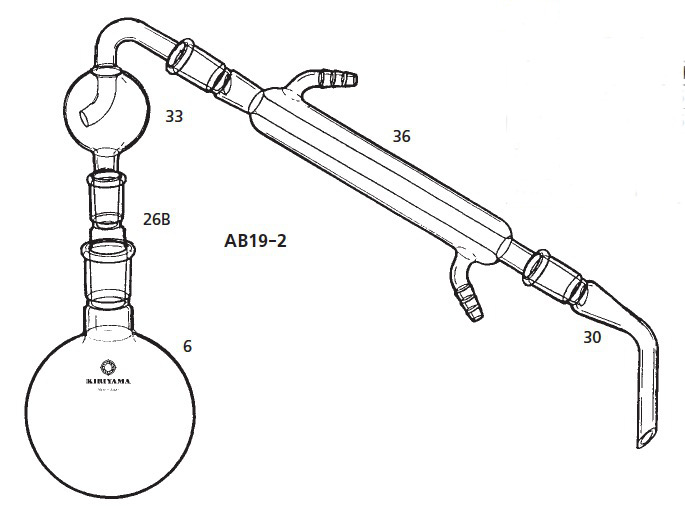 キュルダール 蒸留装置 AB19-2型 200mL 15/25 29/42