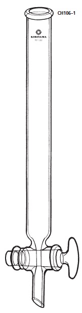 クロマトカラム ガラスコック付 CH106-1型 φ21×500mm