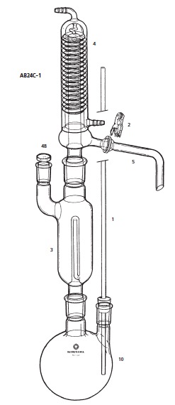 ユニット水蒸気蒸留装置 AB24C-1型 200mL