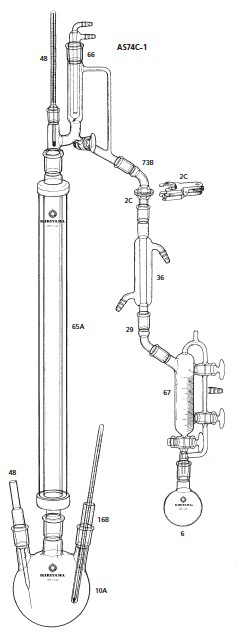 玉充てん分留装置 AS74C-1型 300mL 19/38 29/42