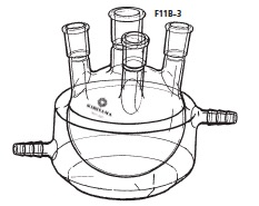 四口マントルフラスコ 1L 29/42 15/25