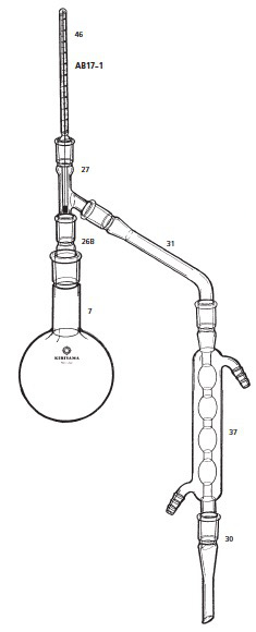 常圧蒸留装置 AB17-1型 500mL 15/25 29/42