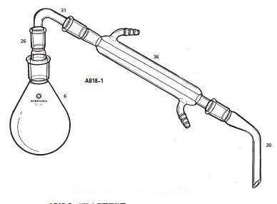 常圧蒸留装置 AB18-1型 500mL 15/25 29/42