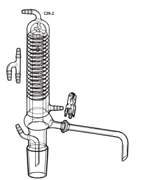 C39-2-1 蒸留水用冷却器 C39-2型 250mL 28/12 45/50 桐山製作所(KIRIYAMA)
