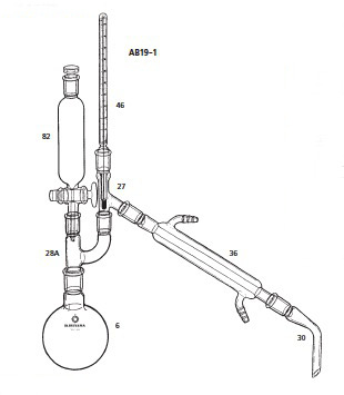 蒸留装置 AB19-1型 1L 19/38 29/42