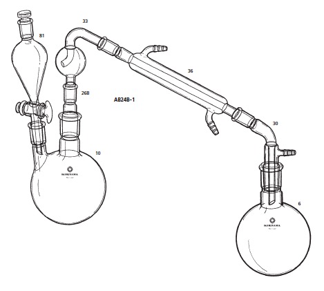 蒸留装置 AB24B-1型 1L