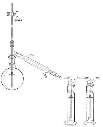 蒸留装置 JIS194型 JIS K0102-2008 残留塩素項 102頁参考