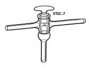 真空コック T型 三方向 V76C-7型 φ13mm