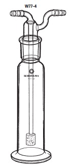 洗浄瓶 フィルター付 W77-4型