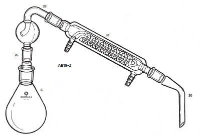 低沸点用蒸留装置 AB18-2型 500mL 15/25 29/42