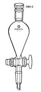 透明共通摺合せ 分液ロート スキーブ型 FU81-2型 300mL 19/28 19/38