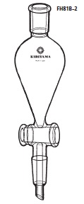 透明共通摺合せ 分液ロート スキーブ型 本体のみ FH81B-2型 300mL 19/28 19/38