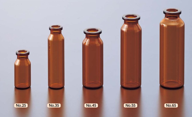 スリムバイアル瓶 褐色 No.2S（100本）