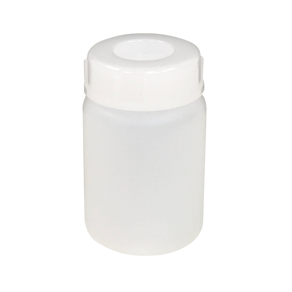 101-5840302 PE広口瓶 白 100mL コクゴ(KOKUGO)
