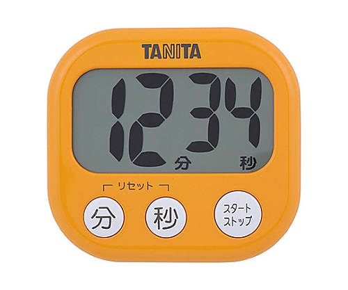 TD-384(61-3445-32) デジタルタイマー でか見えタイマー アプリコットオレンジ TD-384 タニタ(TANITA) 印刷