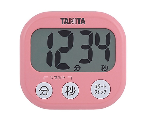 TD-384(61-3445-33) デジタルタイマー でか見えタイマー フランボワーズピンク TD-384 タニタ(TANITA) 印刷