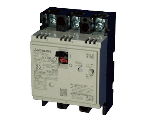 漏電遮断器 NV-Cシリーズ(経済品) NV30-CS 3P 20A 100-230V 30MA WW