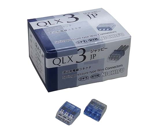 差込形電線コネクタ クイックロック クリアブルー QLX 3-JP-BCL コネクタ 50コ(50個)