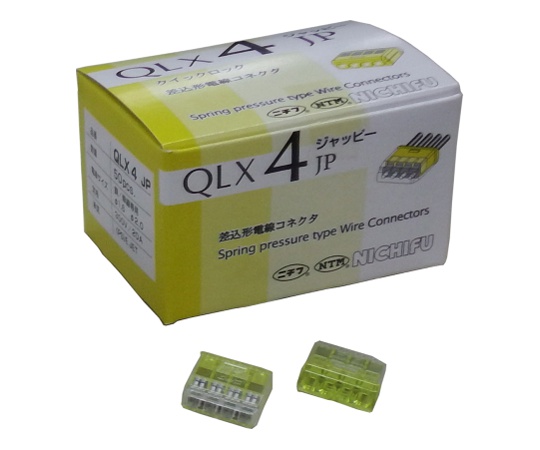 差込形電線コネクタ クイックロック クリアイエロー QLX 4-JP-YCL コネクタ 50コ(50個)