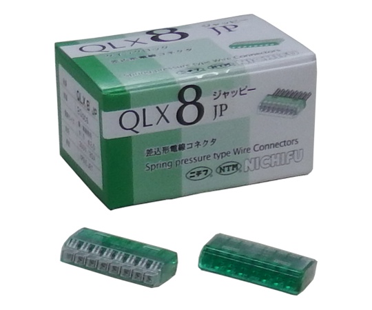 差込形電線コネクタ クイックロック クリアグリーン QLX 8-JP-GCL コネクタ 20コ(20個)