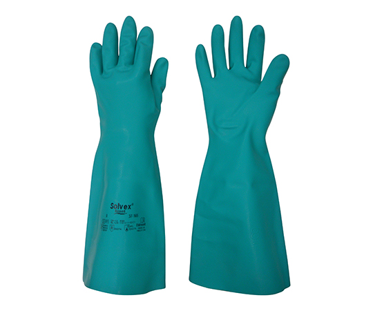 37-165M 耐薬品手袋 アルファテックソルベックス グリーン M 37-165 M 東和コーポレーション 印刷