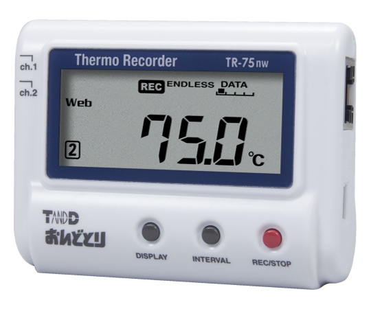 62-5001-28 温度データロガー(熱電対/有線LANタイプ) TR-75NW ティアンドデイ 印刷