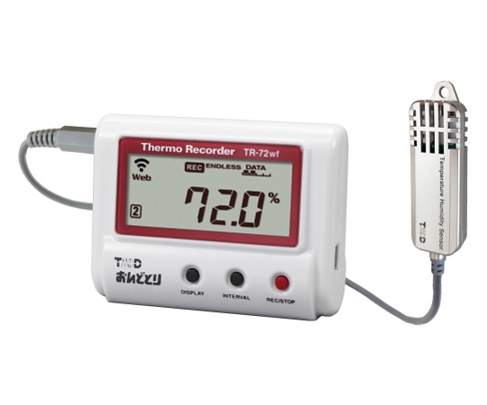 【受注停止】62-5001-29 温度湿度データロガー(無線LANタイプ) TR-72WF-S 印刷