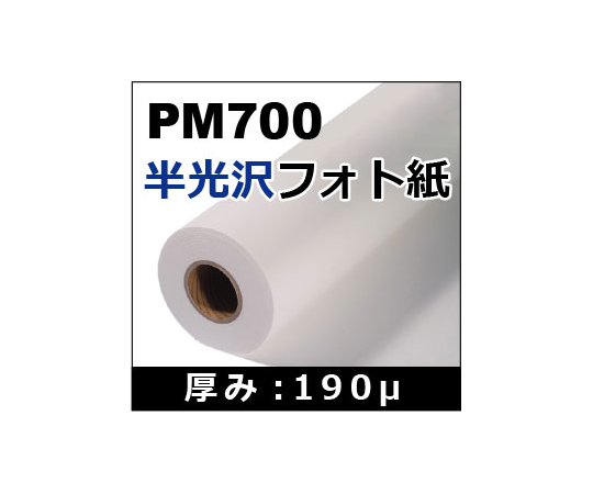 PM700(62-9218-12) 半光沢フォト紙 610mm×30m PM700 ケイエヌトレーディング 印刷