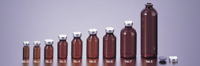 0501-14 バイアル瓶 10mL 褐色 No.3(100本) マルエム