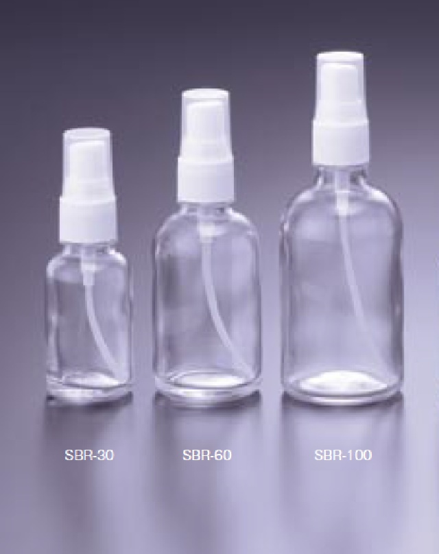 0815-04 丸型スプレー瓶 透明 SBR-30(24本) マルエム