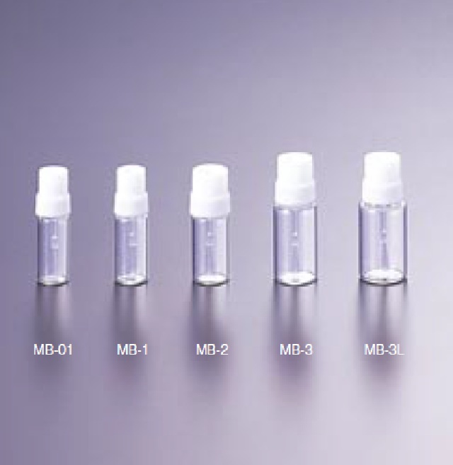 0812-21 ミニブリストル瓶 透明 3mL MB-01(50本) マルエム 印刷