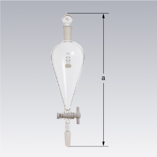 柴田科学〕分液ロート PTFEコック付 200mL